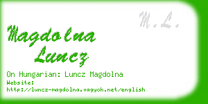 magdolna luncz business card